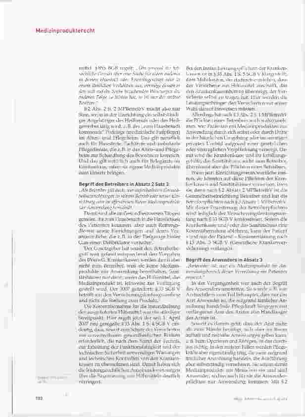 Vorschauseite 5: Die neue Medizinprodukte Betreiberverordnung, Teil 1