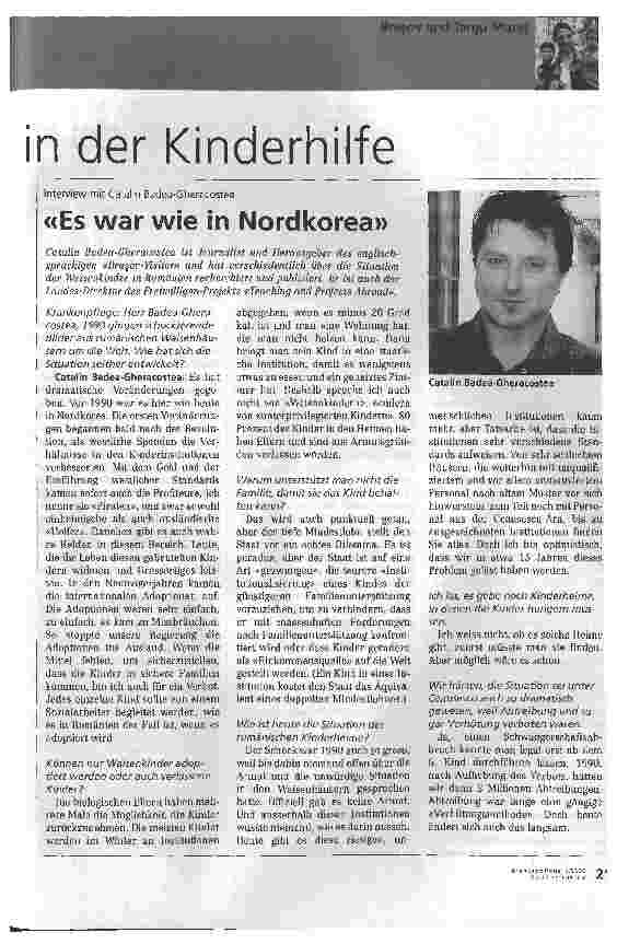 Vorschauseite 2: Reportage aus Rumänien - 3. TeilHelden und Piraten