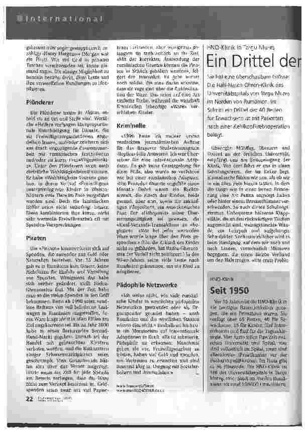 Vorschauseite 3: Reportage aus Rumänien - 3. TeilHelden und Piraten