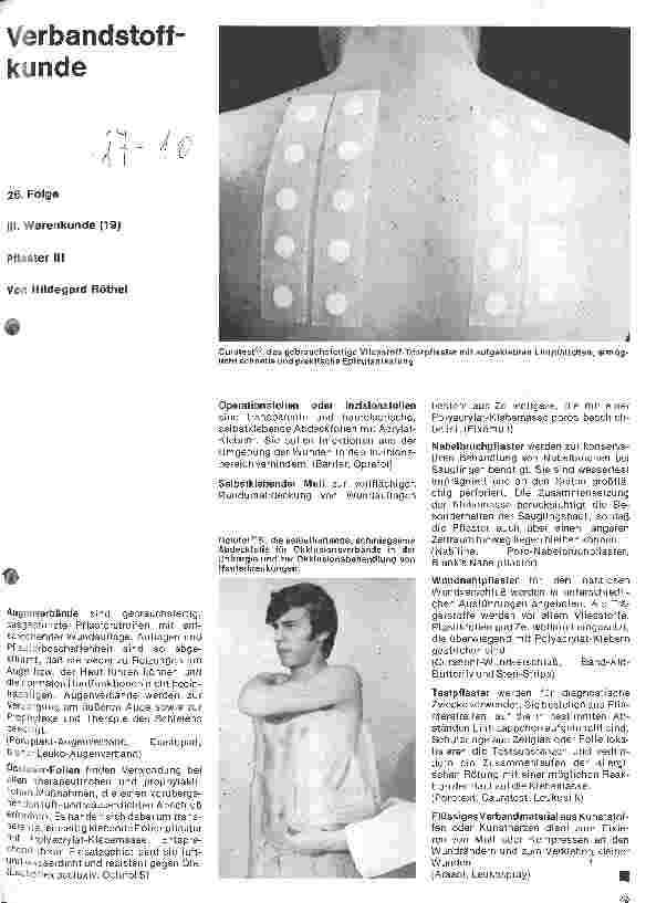 Vorschauseite 1: Verbandstoffkunde 26. Folge: III Warenkunde (19)