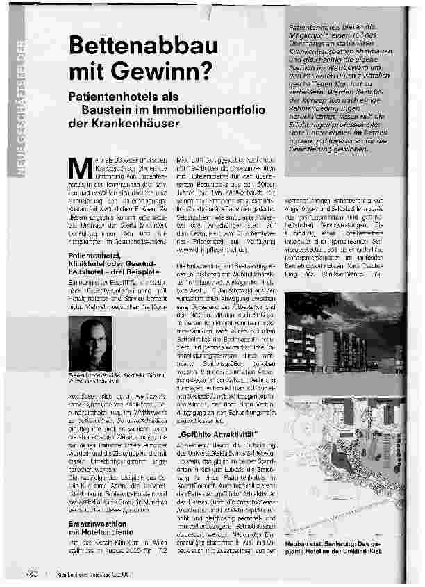 Vorschauseite 1: Bettenabbau mit Gewinn?
