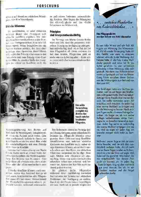 Vorschauseite 3: Keine Forschung ohne Ethik! 13. SBK-Forschungstagung