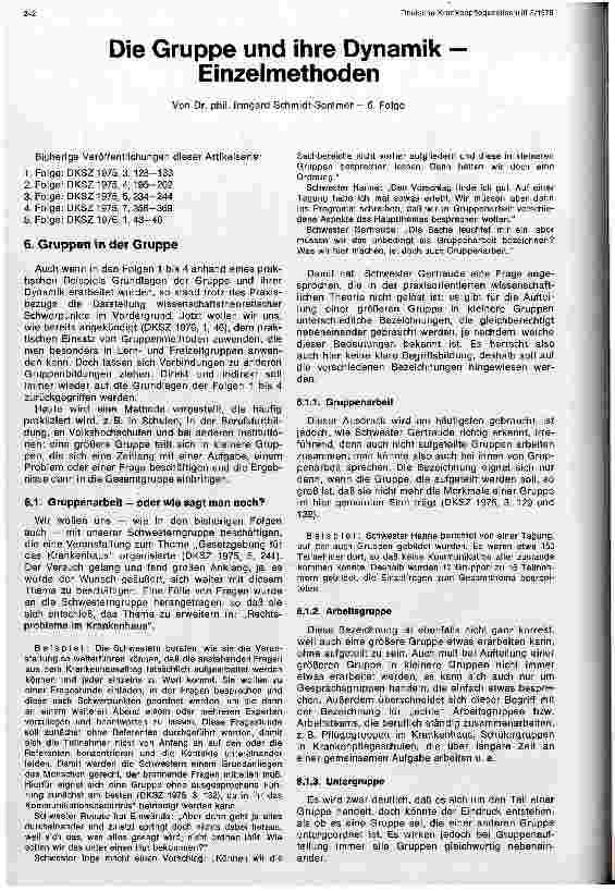 Vorschauseite 1: Die Gruppe und ihre Dynamik, Gruppen in der Gruppe