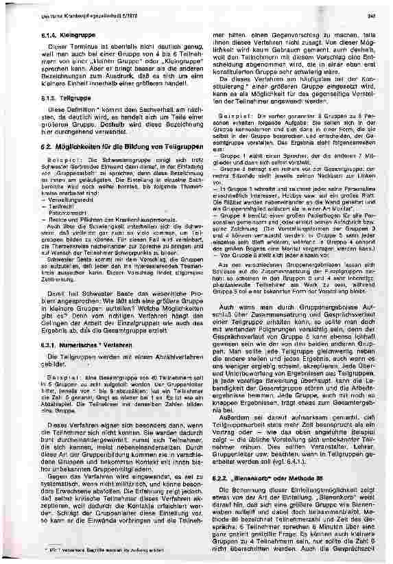 Vorschauseite 2: Die Gruppe und ihre Dynamik, Gruppen in der Gruppe