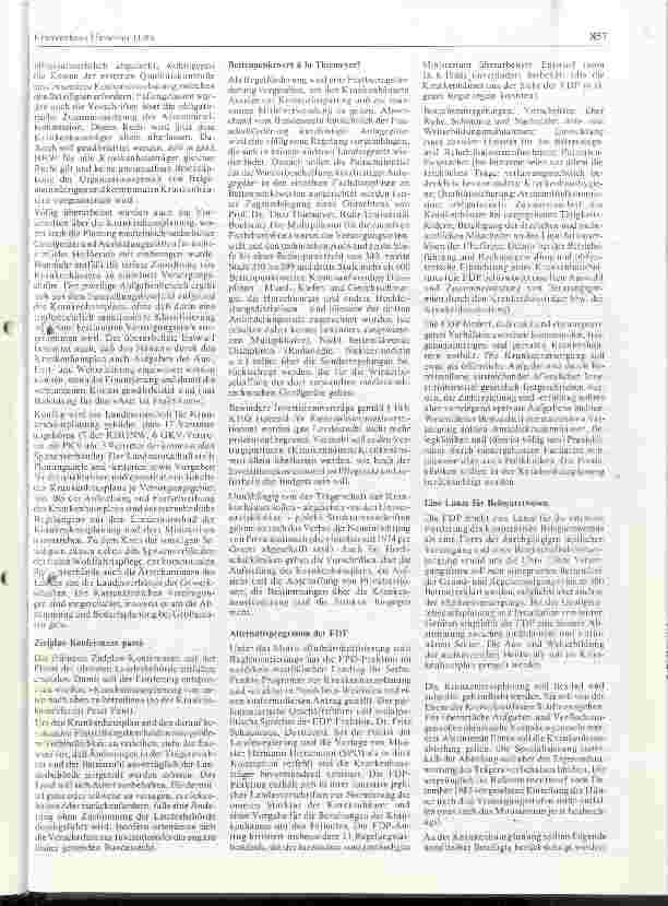 Vorschauseite 2: Krankenhausfinanzierung/Landeskrankenhausgesetze: Nordrhein-Westfalen revidiert den Referentenentwurf