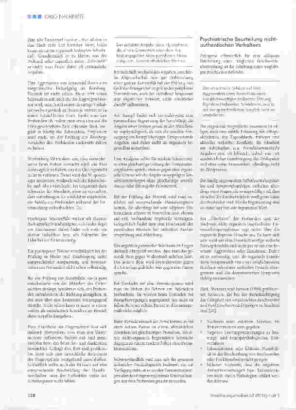 Vorschauseite 3: Aggravation und Simulation in der Begutachtung
