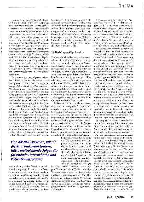 Vorschauseite 6: Arzneimittelforschung und ihre Finanzierung: Sparen wir am falschen Ende?