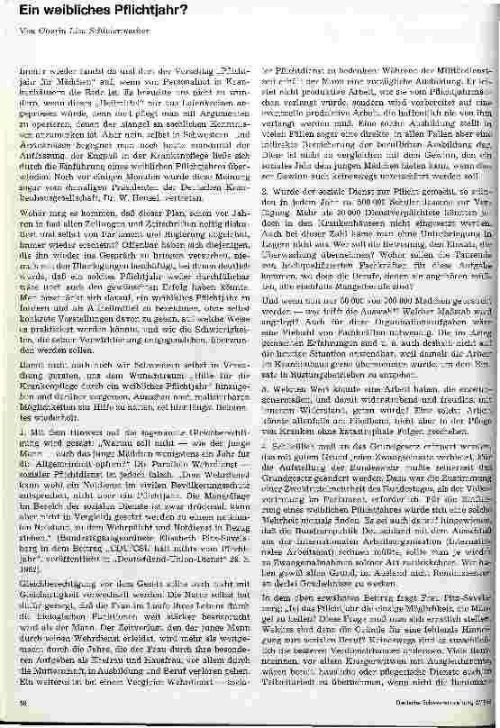 Vorschauseite 1: Ein weibliches Pflichtjahr?