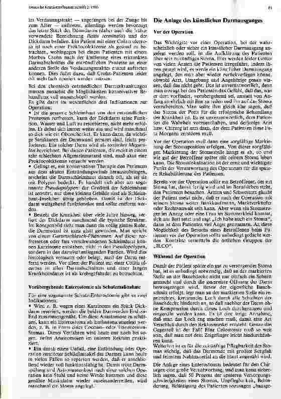 Vorschauseite 2: Ursachen und Anlage eines Enterostomas