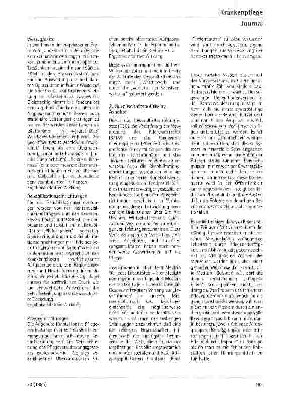 Vorschauseite 2: Auswirkungen des GSG auf die Krankenpflege