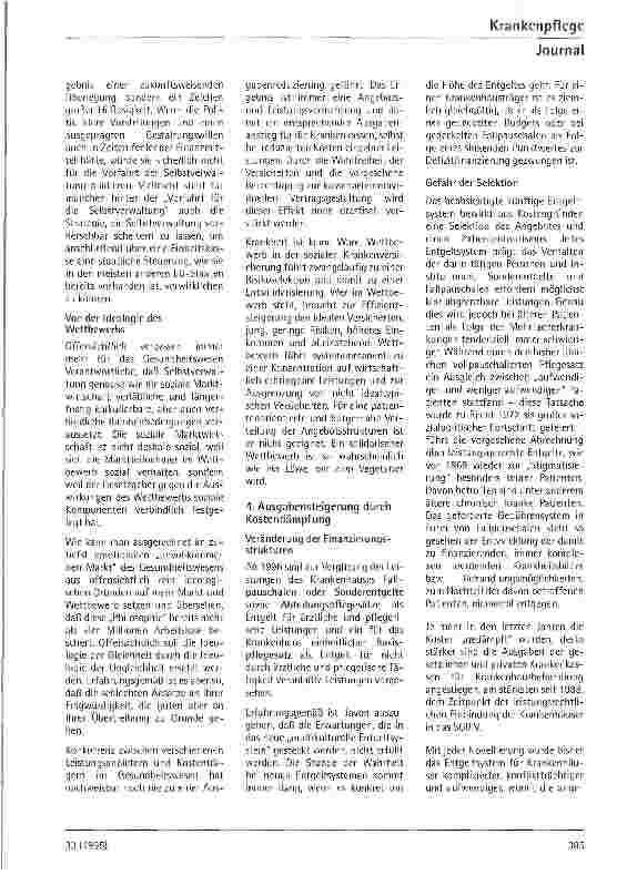 Vorschauseite 4: Auswirkungen des GSG auf die Krankenpflege