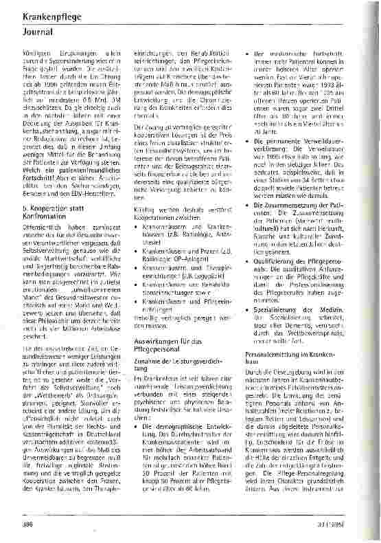 Vorschauseite 5: Auswirkungen des GSG auf die Krankenpflege
