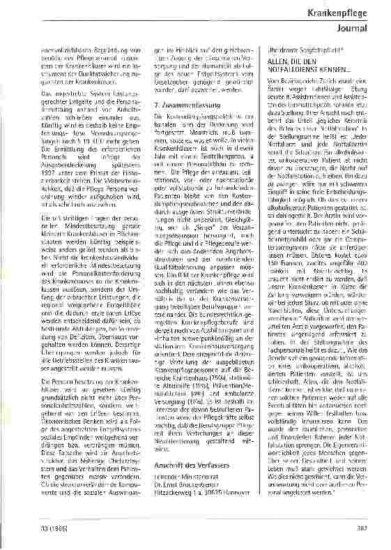 Vorschauseite 6: Auswirkungen des GSG auf die Krankenpflege
