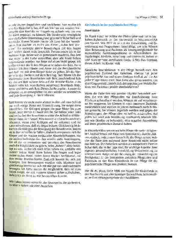 Vorschauseite 5: Kinästhetik und psychiatrische Pflege