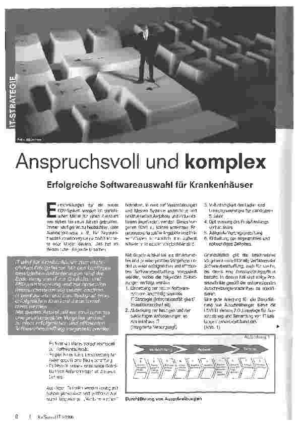 Vorschauseite 1: Anspruchsvoll und komplexErfolgreiche Softwareauswahl für Krankenhäuser
