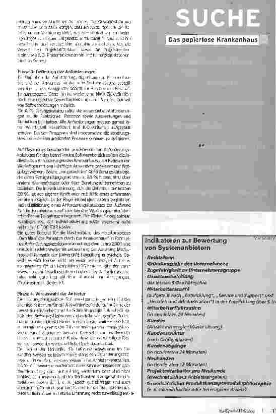 Vorschauseite 3: Anspruchsvoll und komplexErfolgreiche Softwareauswahl für Krankenhäuser