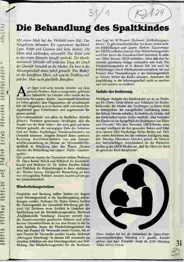 Vorschauseite 1: Die Behandlung des Spaltkindes