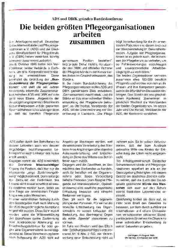 Vorschauseite 2: Es geht um die Würde des Menschen