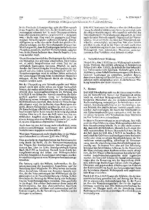Vorschauseite 4: Widerspruchsverfahren in der Sozialversicherung - insbesondere in Zusammenhang mit Leistungen zur Teilhabe