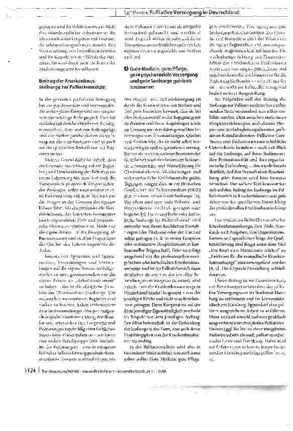 Vorschauseite 3: Seelsorge in der Palliativmedizin