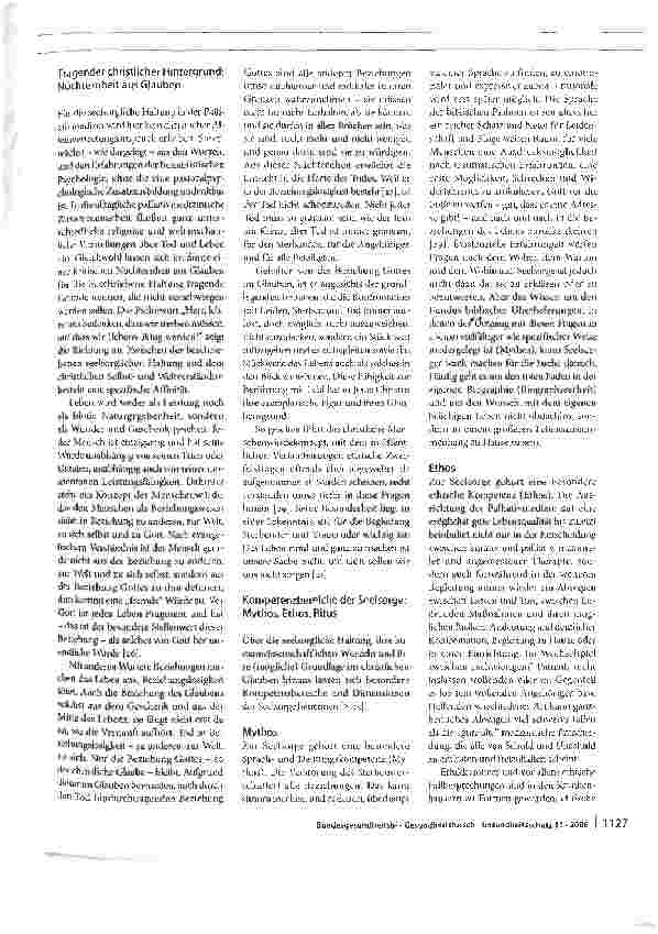 Vorschauseite 6: Seelsorge in der Palliativmedizin