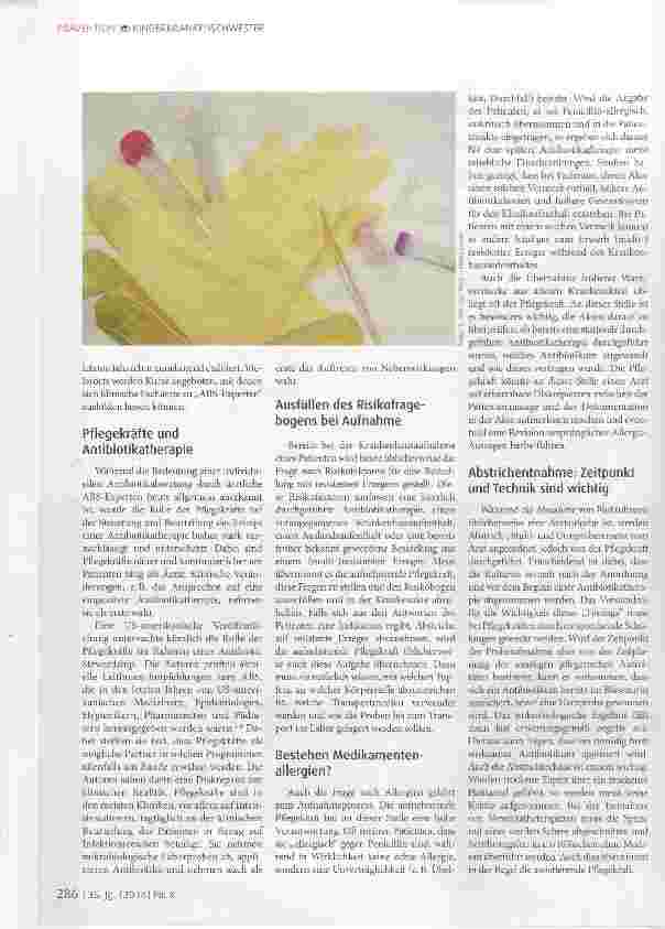 Vorschauseite 2: Antibiotikaresistenz vermeiden: Was kann die Pflege dazu beitragen?