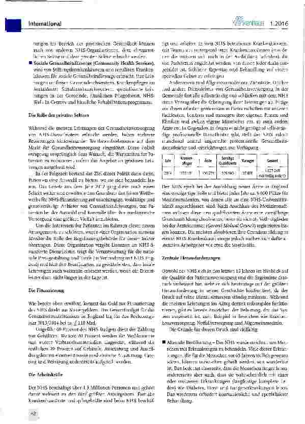 Vorschauseite 2: Der staatliche Gesundheitsdienst in England (NHS)