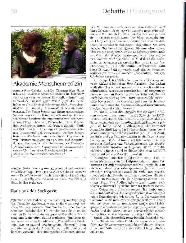 Vorschauseite 3: Das entschleunigte Krankenhaus