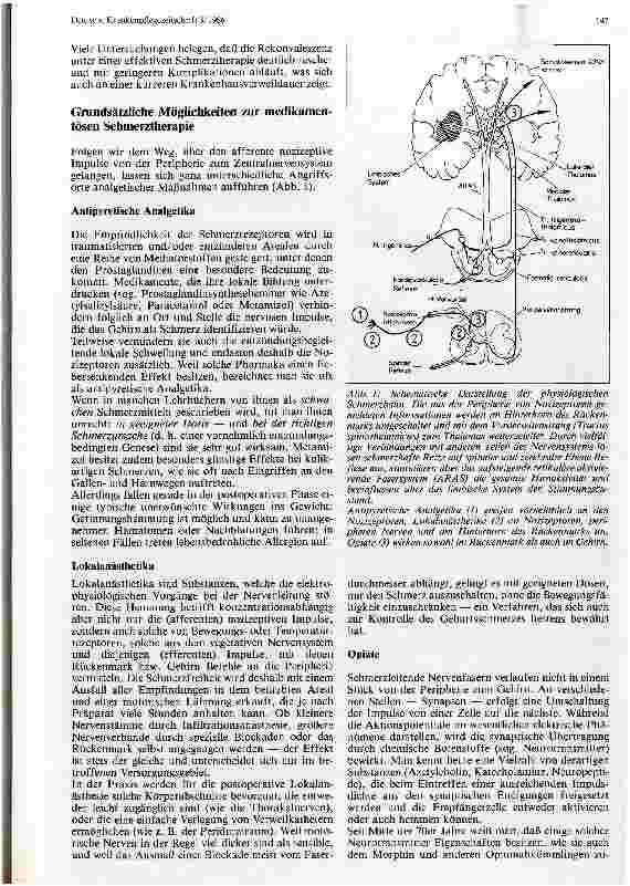 Vorschauseite 2: Gedanken zur postoperativen Schmerztherapie