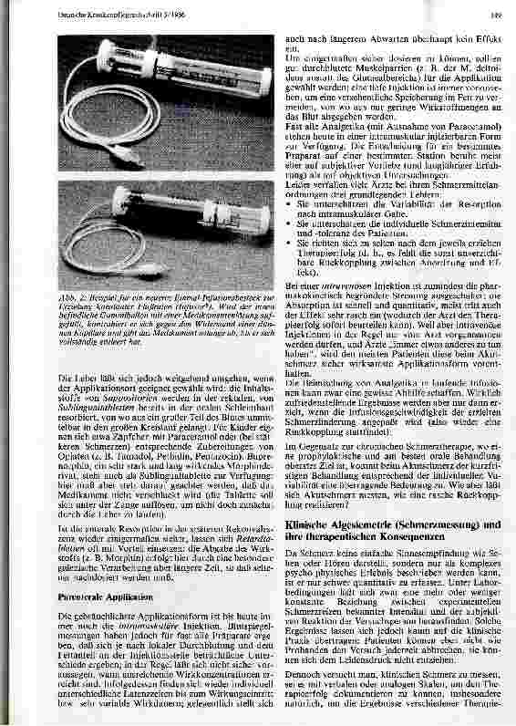 Vorschauseite 4: Gedanken zur postoperativen Schmerztherapie