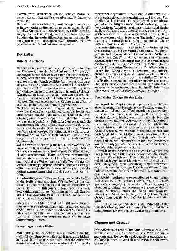 Vorschauseite 2: Laienhilfe für Suizidale