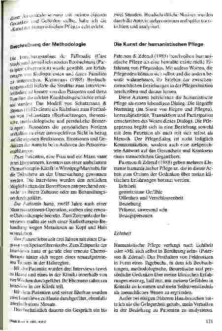 Vorschauseite 2: Humanistische Pflege - ein lebendiger Dialog mit mir selbst als Pflegende