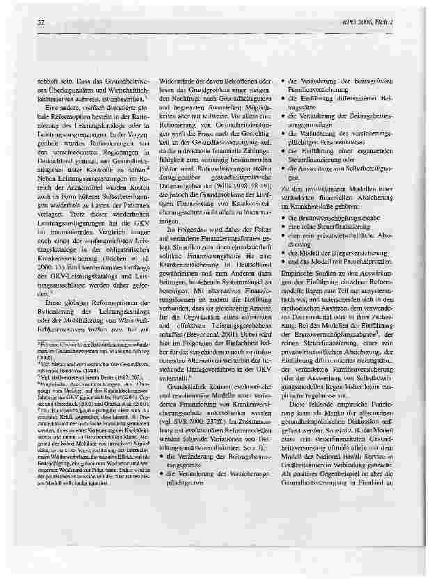 Vorschauseite 2: Fiskalische Effekte alternativer Reformmodelle der Finanzierung des Krankenversicherungsschutzes in Deutschland