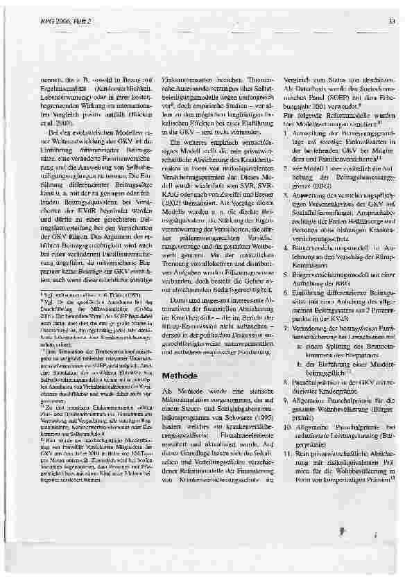 Vorschauseite 3: Fiskalische Effekte alternativer Reformmodelle der Finanzierung des Krankenversicherungsschutzes in Deutschland