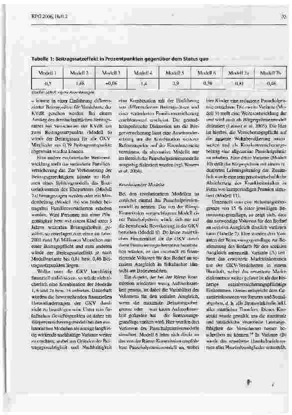 Vorschauseite 5: Fiskalische Effekte alternativer Reformmodelle der Finanzierung des Krankenversicherungsschutzes in Deutschland