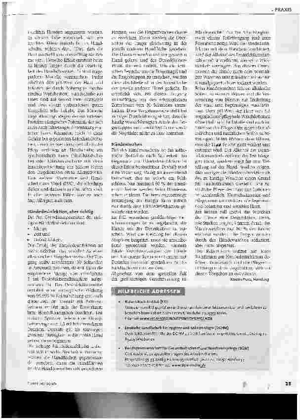 Vorschauseite 2: Hygienische Händedesinfektion - Mehrmals täglich und korrekt