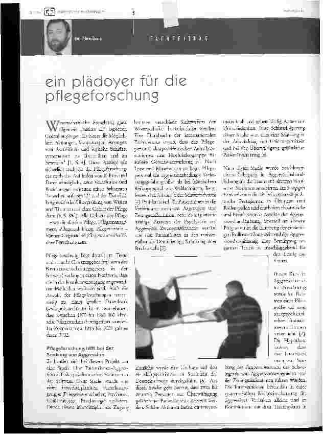 Vorschauseite 1: Ein Plädoyer für die Pflegeforschung