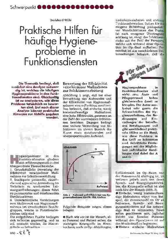 Vorschauseite 1: Praktische Hilfen für häufige Hygieneprobleme in Funktionsdiensten