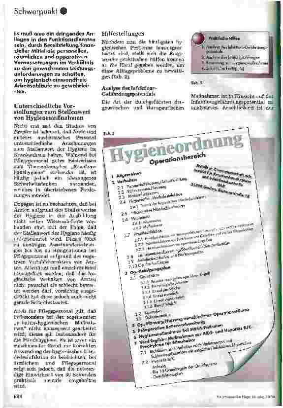 Vorschauseite 4: Praktische Hilfen für häufige Hygieneprobleme in Funktionsdiensten