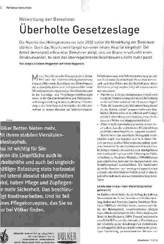 Vorschauseite 1: Überholte Gesetzeslage