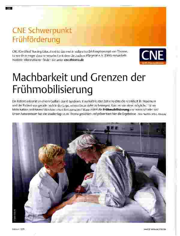 Vorschauseite 1: Machbarkeit und Grenzen der Frühmobilisierung