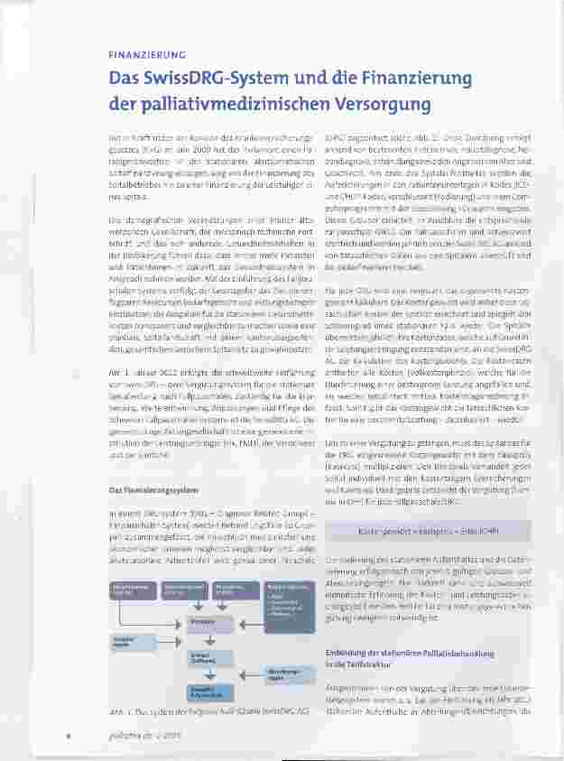 Vorschauseite 1: Das SwissDRG-System und die Finanzierung der palliativmedizinischen Versorgung