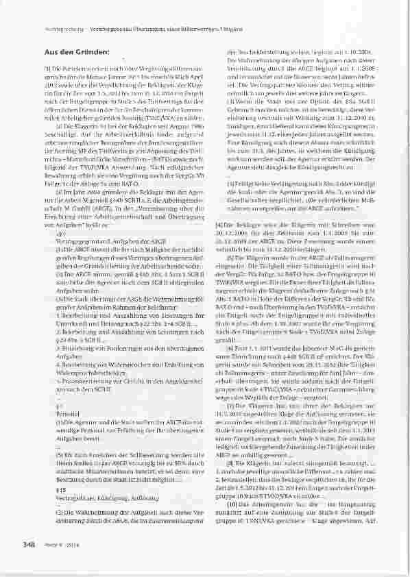 Vorschauseite 2: Vorübergehende Übertragung einer höherwertigen Tätigkeit