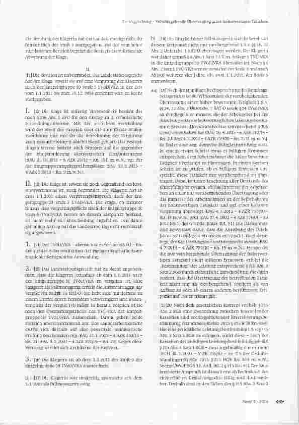 Vorschauseite 3: Vorübergehende Übertragung einer höherwertigen Tätigkeit