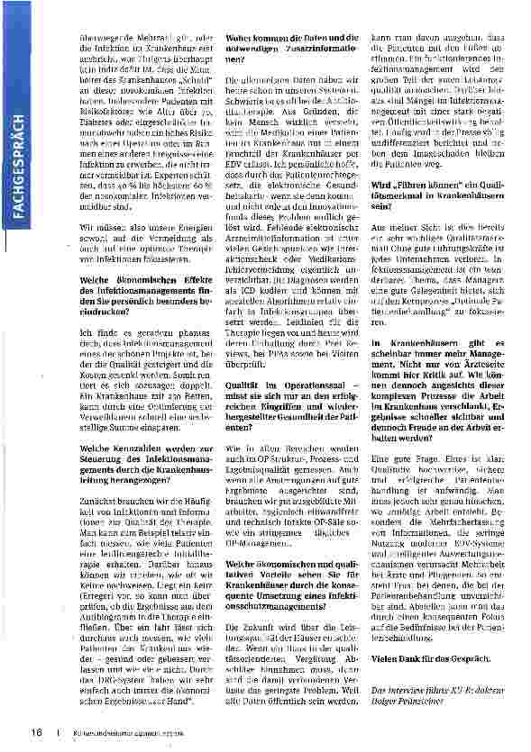 Vorschauseite 3: Infektionsmanagement ist Qualitätsmanagement