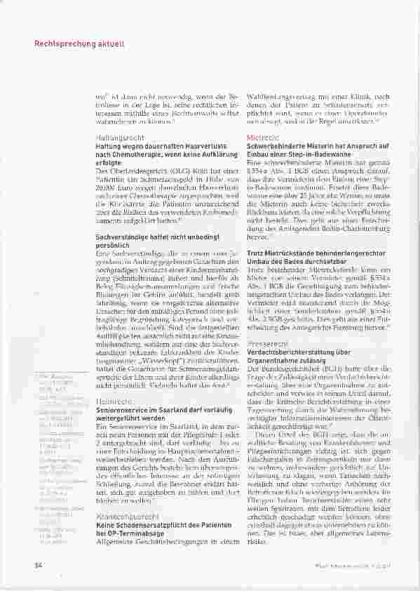 Vorschauseite 2: Neues aus der Rechtsprechung
