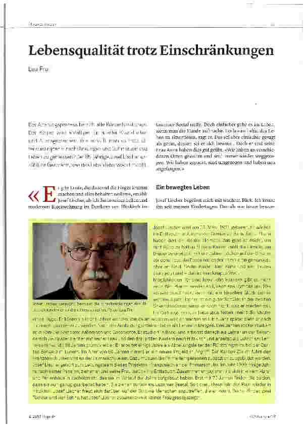 Vorschauseite 1: Lebensqualität trotz Einschränkungen