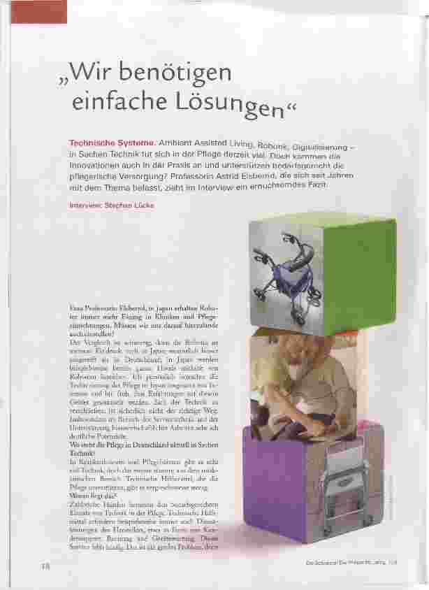 Vorschauseite 1: Wir benötigen einfache Lösungen