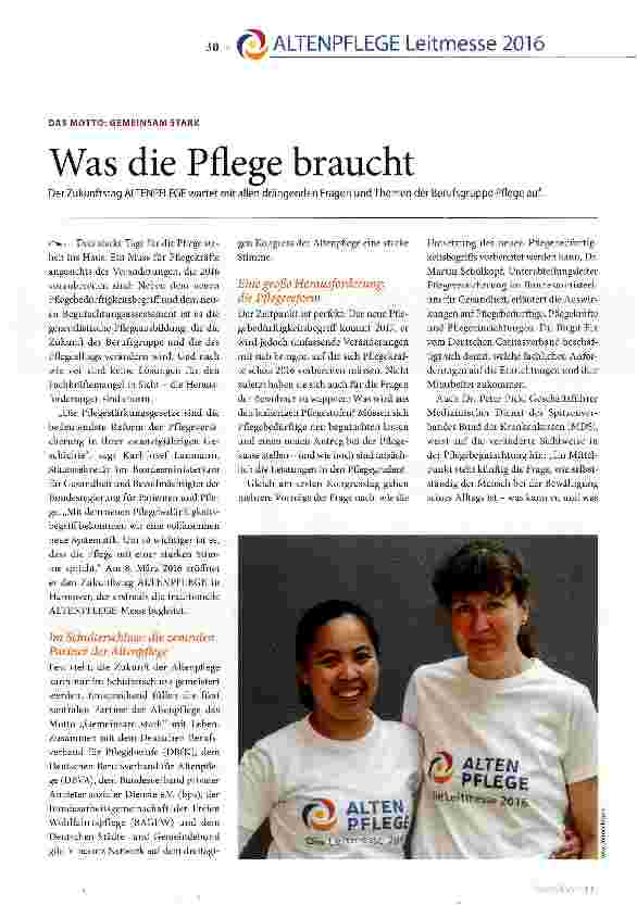 Vorschauseite 1: Was die Pflege braucht