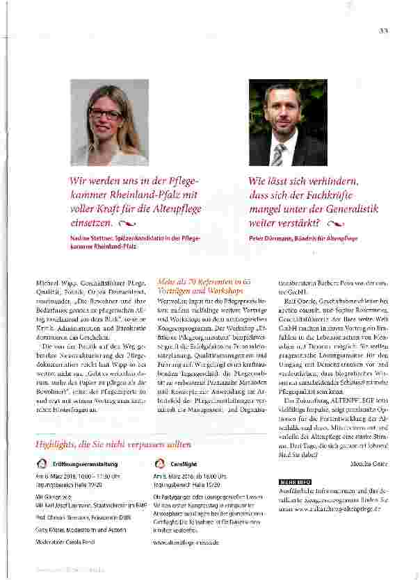 Vorschauseite 4: Was die Pflege braucht